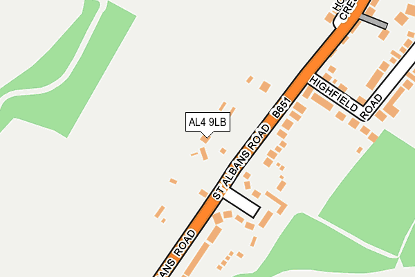 AL4 9LB map - OS OpenMap – Local (Ordnance Survey)