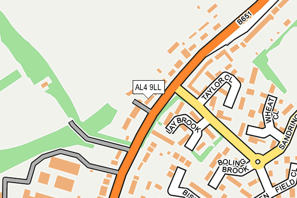 AL4 9LL map - OS OpenMap – Local (Ordnance Survey)