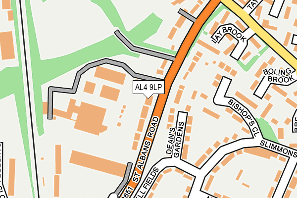 AL4 9LP map - OS OpenMap – Local (Ordnance Survey)