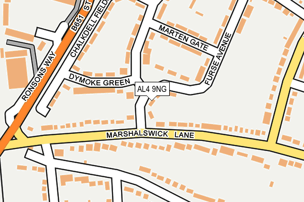 AL4 9NG map - OS OpenMap – Local (Ordnance Survey)