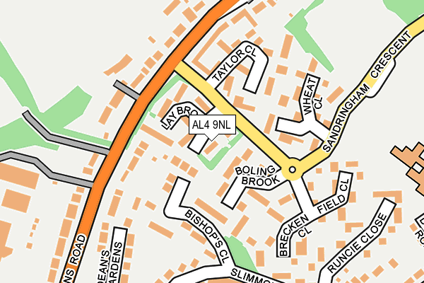 AL4 9NL map - OS OpenMap – Local (Ordnance Survey)