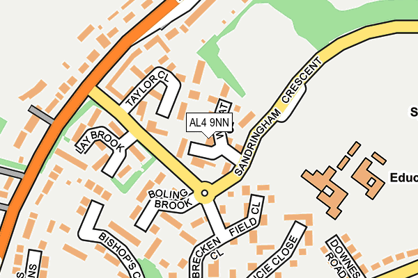 AL4 9NN map - OS OpenMap – Local (Ordnance Survey)