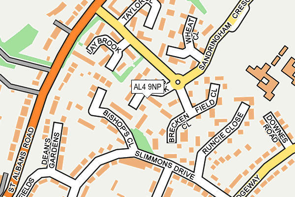 AL4 9NP map - OS OpenMap – Local (Ordnance Survey)