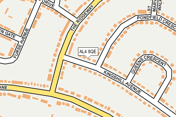 AL4 9QE map - OS OpenMap – Local (Ordnance Survey)