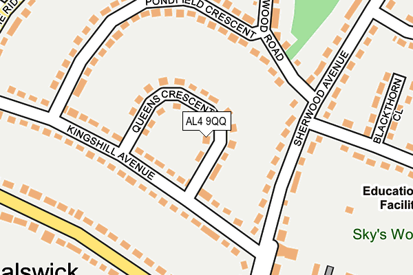 AL4 9QQ map - OS OpenMap – Local (Ordnance Survey)
