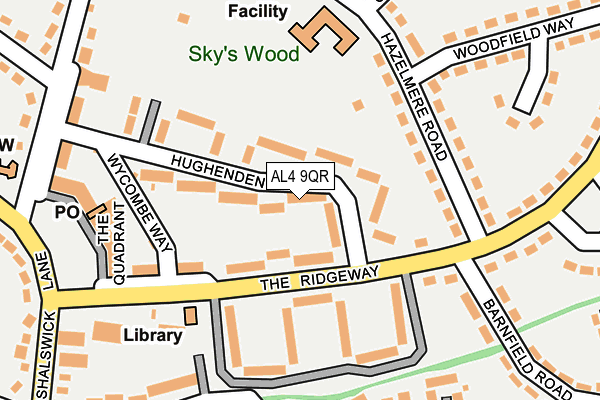 AL4 9QR map - OS OpenMap – Local (Ordnance Survey)