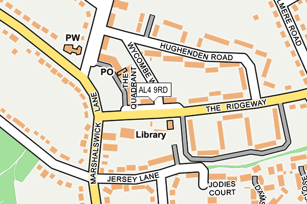AL4 9RD map - OS OpenMap – Local (Ordnance Survey)