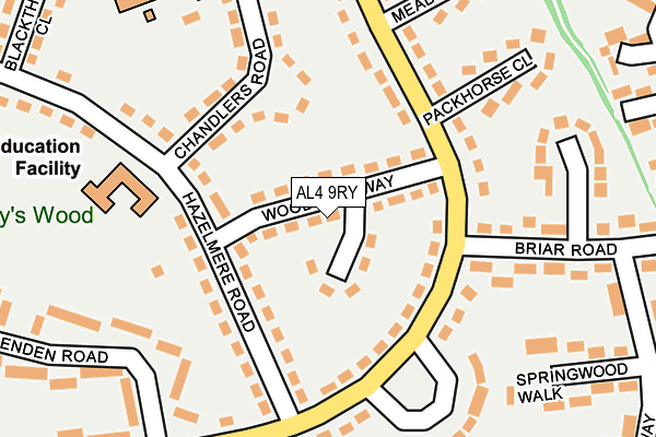 AL4 9RY map - OS OpenMap – Local (Ordnance Survey)