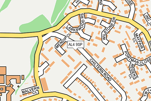 AL4 9SP map - OS OpenMap – Local (Ordnance Survey)