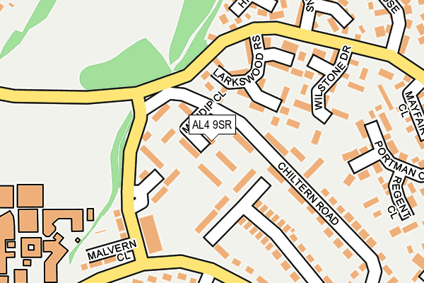 AL4 9SR map - OS OpenMap – Local (Ordnance Survey)