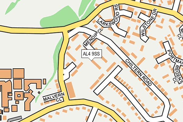 AL4 9SS map - OS OpenMap – Local (Ordnance Survey)