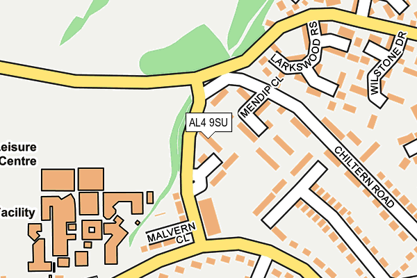 AL4 9SU map - OS OpenMap – Local (Ordnance Survey)