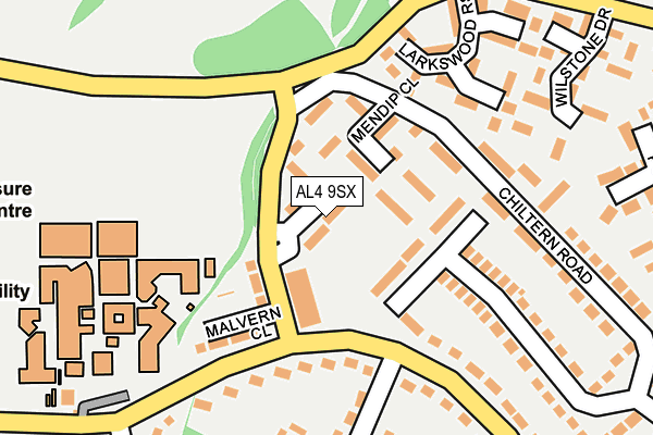 AL4 9SX map - OS OpenMap – Local (Ordnance Survey)