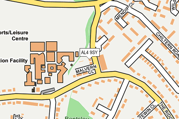 AL4 9SY map - OS OpenMap – Local (Ordnance Survey)