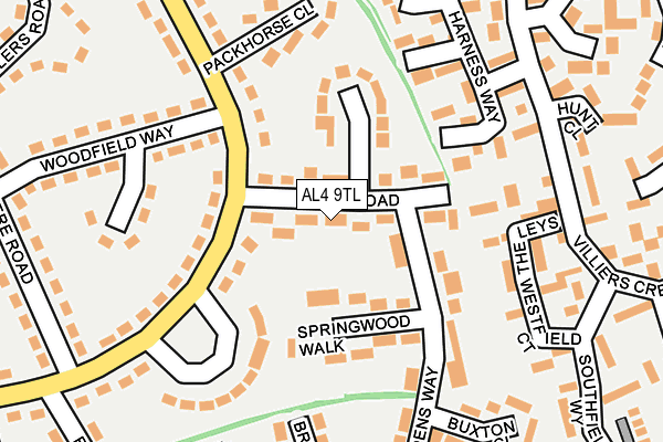 AL4 9TL map - OS OpenMap – Local (Ordnance Survey)