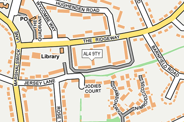 AL4 9TY map - OS OpenMap – Local (Ordnance Survey)