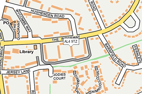 AL4 9TZ map - OS OpenMap – Local (Ordnance Survey)