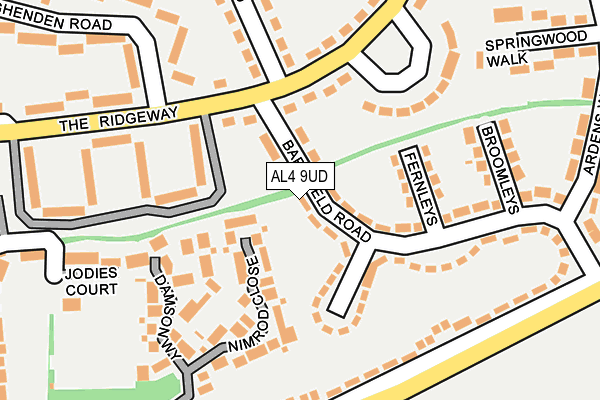 AL4 9UD map - OS OpenMap – Local (Ordnance Survey)