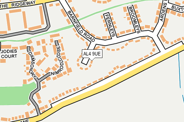 AL4 9UE map - OS OpenMap – Local (Ordnance Survey)