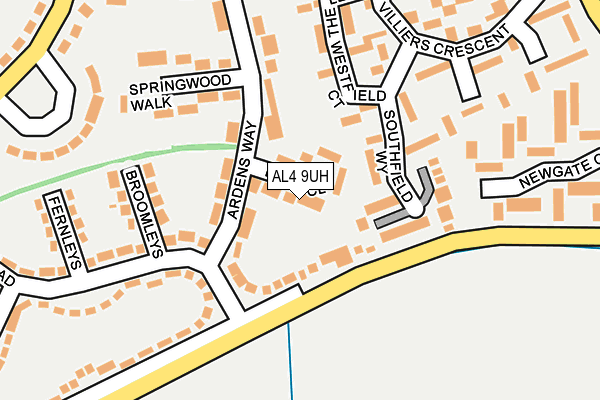 AL4 9UH map - OS OpenMap – Local (Ordnance Survey)