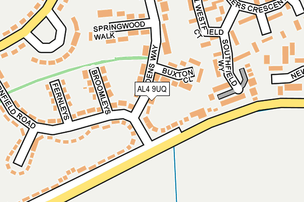 AL4 9UQ map - OS OpenMap – Local (Ordnance Survey)