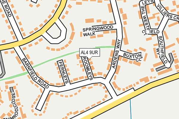 AL4 9UR map - OS OpenMap – Local (Ordnance Survey)