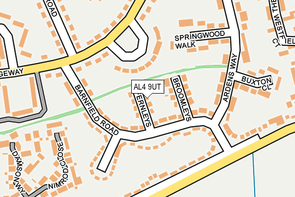 AL4 9UT map - OS OpenMap – Local (Ordnance Survey)