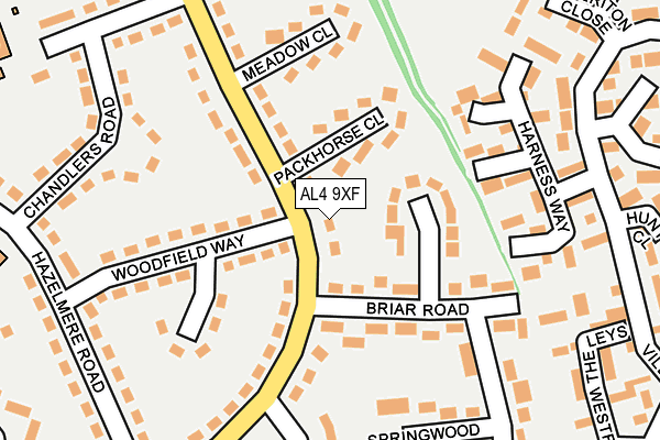 AL4 9XF map - OS OpenMap – Local (Ordnance Survey)