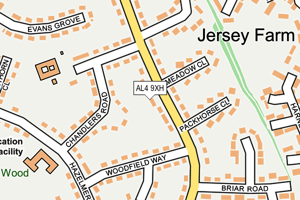 AL4 9XH map - OS OpenMap – Local (Ordnance Survey)