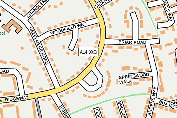 AL4 9XQ map - OS OpenMap – Local (Ordnance Survey)