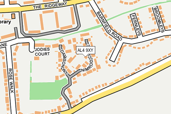 AL4 9XY map - OS OpenMap – Local (Ordnance Survey)