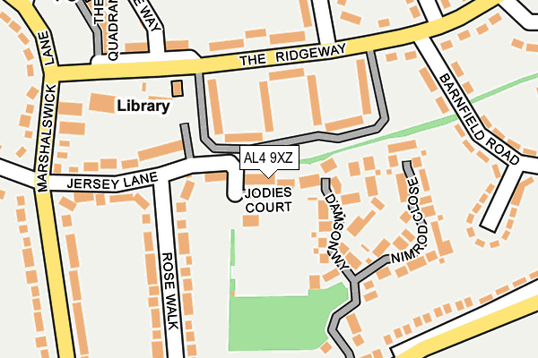 AL4 9XZ map - OS OpenMap – Local (Ordnance Survey)
