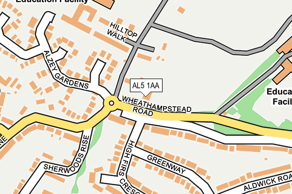 AL5 1AA map - OS OpenMap – Local (Ordnance Survey)