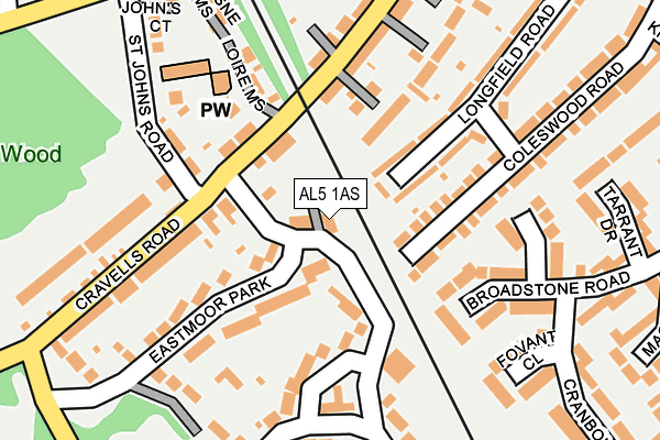 AL5 1AS map - OS OpenMap – Local (Ordnance Survey)