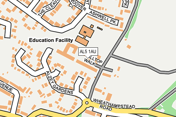 AL5 1AU map - OS OpenMap – Local (Ordnance Survey)