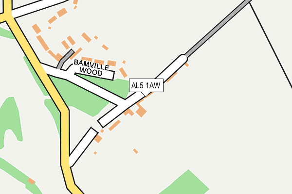 AL5 1AW map - OS OpenMap – Local (Ordnance Survey)