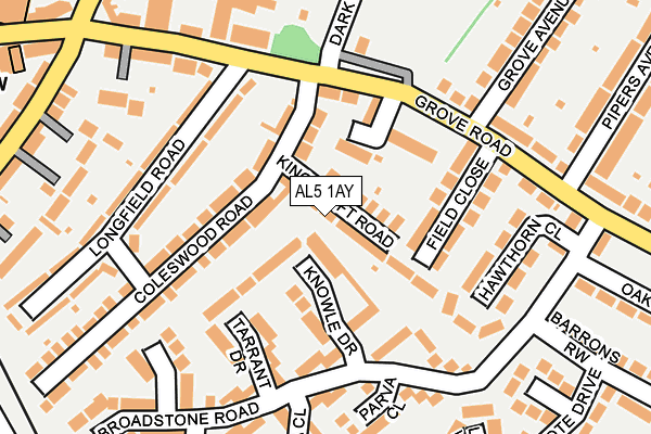 AL5 1AY map - OS OpenMap – Local (Ordnance Survey)