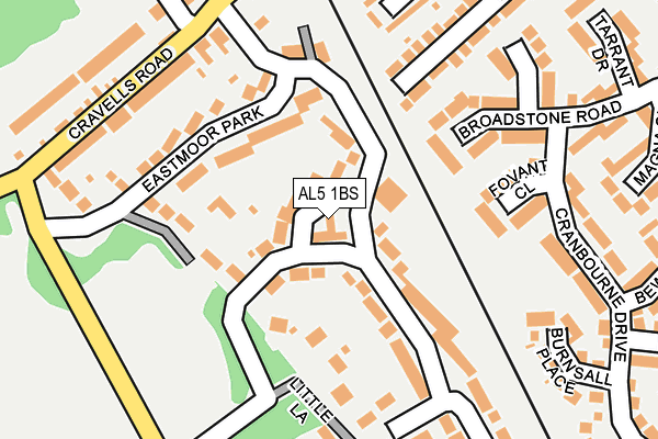 AL5 1BS map - OS OpenMap – Local (Ordnance Survey)
