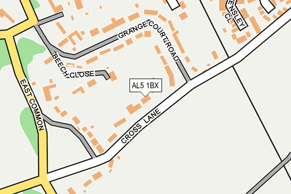AL5 1BX map - OS OpenMap – Local (Ordnance Survey)