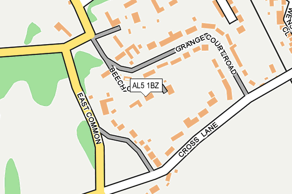 AL5 1BZ map - OS OpenMap – Local (Ordnance Survey)