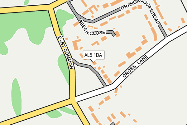 AL5 1DA map - OS OpenMap – Local (Ordnance Survey)