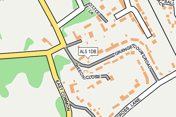 AL5 1DB map - OS OpenMap – Local (Ordnance Survey)