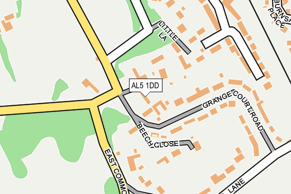 AL5 1DD map - OS OpenMap – Local (Ordnance Survey)
