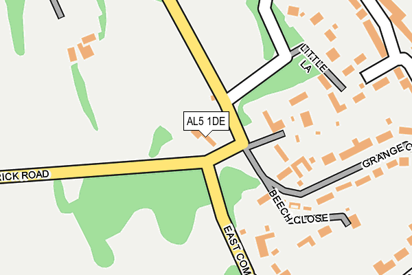 AL5 1DE map - OS OpenMap – Local (Ordnance Survey)