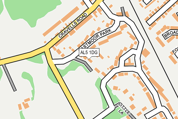 AL5 1DG map - OS OpenMap – Local (Ordnance Survey)