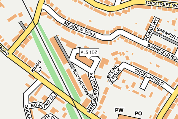 AL5 1DZ map - OS OpenMap – Local (Ordnance Survey)