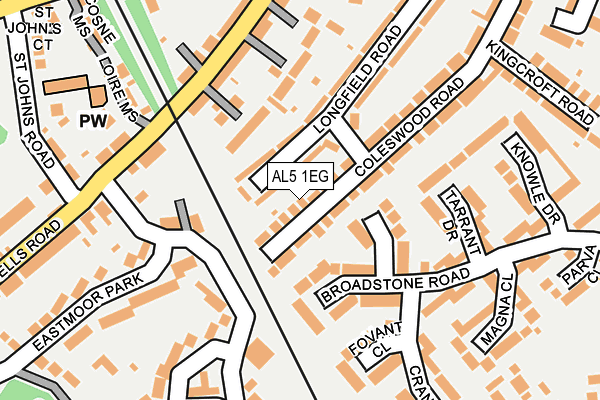 AL5 1EG map - OS OpenMap – Local (Ordnance Survey)