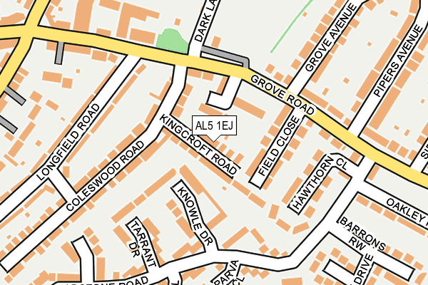 AL5 1EJ map - OS OpenMap – Local (Ordnance Survey)