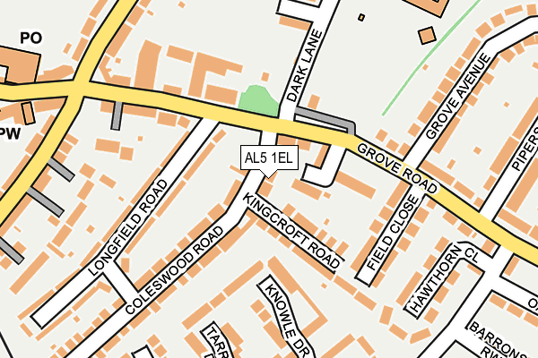 AL5 1EL map - OS OpenMap – Local (Ordnance Survey)