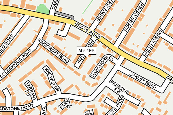 AL5 1EP map - OS OpenMap – Local (Ordnance Survey)